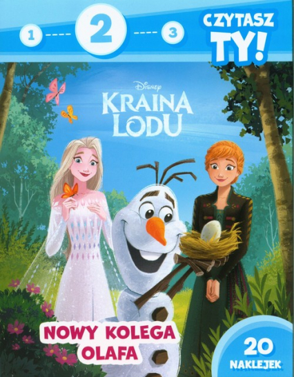 1 2 3 czytasz ty! Poziom 2 Nowy kolega Olafa Disney Kraina Lodu - Elżbieta Lekan | okładka