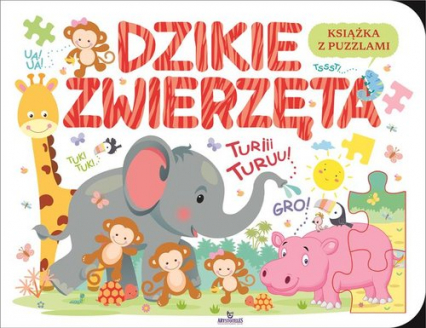 Dzikie zwierzęta Książka edukacyjna z puzzlami - Jarek Żukowski | okładka