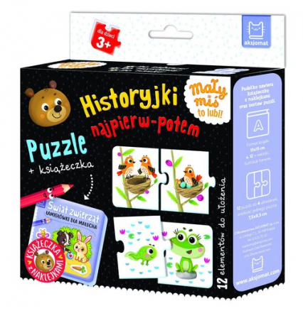 Historyjki najpierw-potem Puzzle + książeczka - Anna Podgórska | okładka
