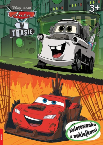 Disney Pixar Auta W Trasie Kolorowanka z naklejkami -  | okładka