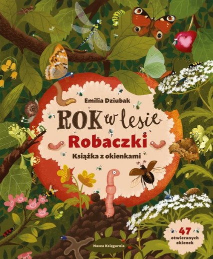 Rok w lesie Robaczki Książka z okienkami - Emilia Dziubak | okładka