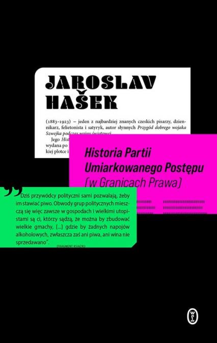 Historia Partii Umiarkowanego Postępu (w Granicach Prawa) - Jaroslav  Hašek | okładka