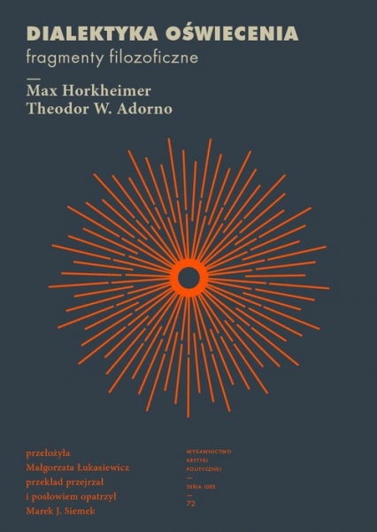 Dialektyka oświecenia Fragmenty filozoficzne - Horkheimer Max, Theodor  Adorno | okładka