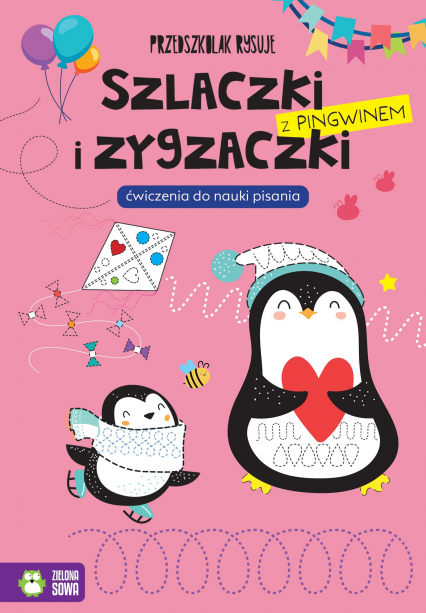 Przedszkolak rysuje Szlaczki i zygzaczki z pingwinem -  | okładka
