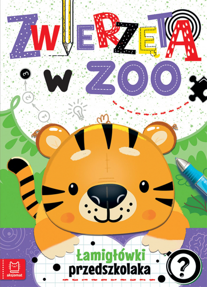 Zwierzęta w zoo. Łamigłówki przedszkolaka -  | okładka