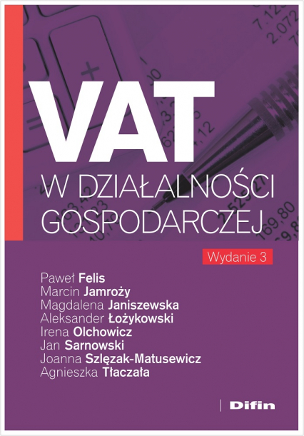 VAT w działalności gospodarczej wyd. 3 -  | okładka