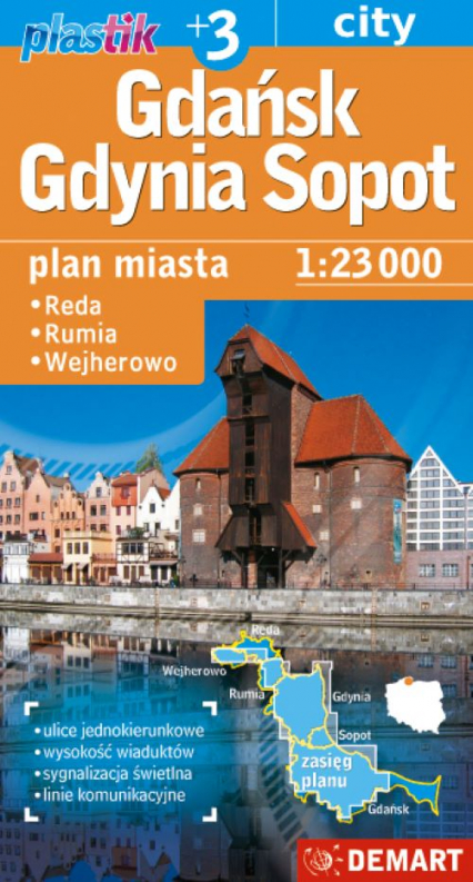 Gdańsk Gdynia Sopot + 3. Plan miasta 1:23 000 - Opracowanie Zbiorowe | okładka