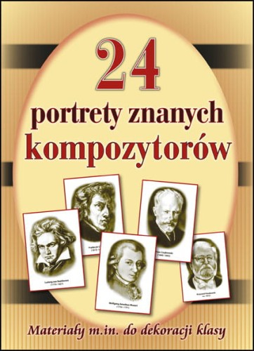 24 portrety znanych kompozytorów Teczka - Opracowanie Zbiorowe | okładka
