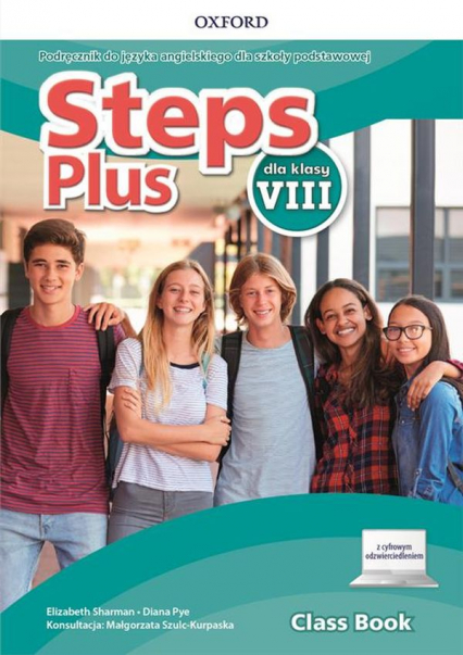Steps Plus Szkoła podstawowa klasa 8 Podręcznik + cyfrowe odzwierciedlenie + nagrania audio - Sharman Elizabeth | okładka