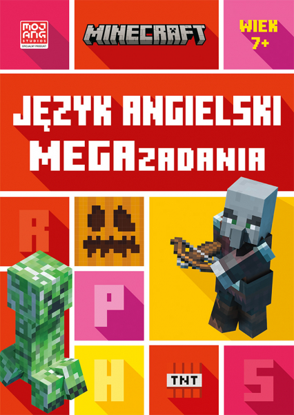 Język angielski. Megazadania 7+. Minecraft -  | okładka