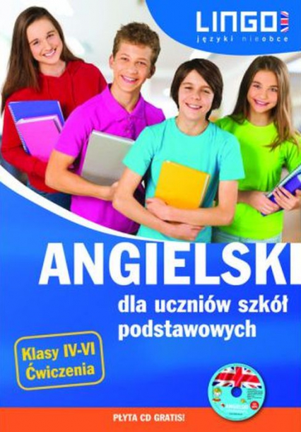 Angielski dla uczniów szkół podstawowych ćwiczenia książka + CD - Joanna Bogusławska | okładka