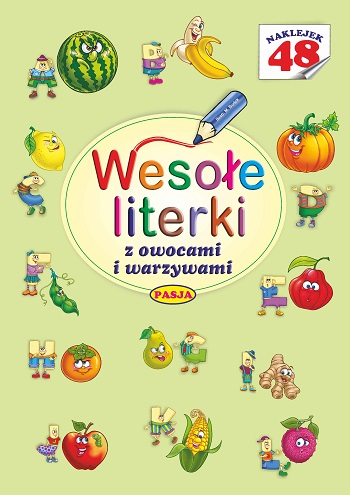 Wesołe literki z owocami i warzywami - Mariola Budek | okładka