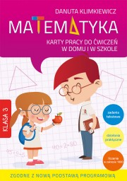 Matematyka klasa 3 karty pracy do ćwiczeń w domu i w szkole - Danuta Klimkiewicz | okładka