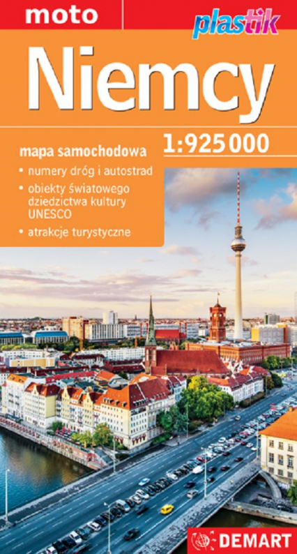 Niemcy mapa samochodowa 1:925 000. Plastik - Opracowanie Zbiorowe | okładka