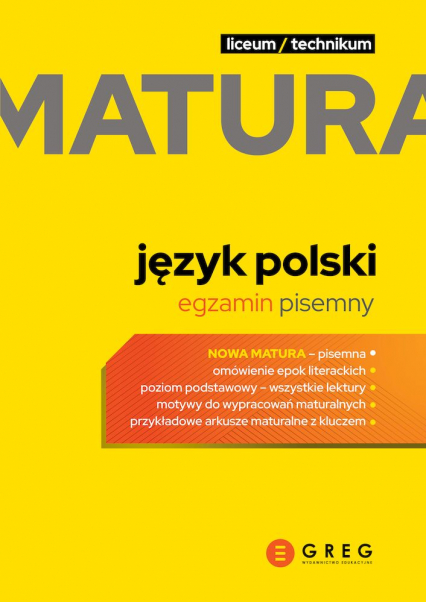 Język polski. Egzamin pisemny. Matura 2024 - Opracowanie Zbiorowe | okładka