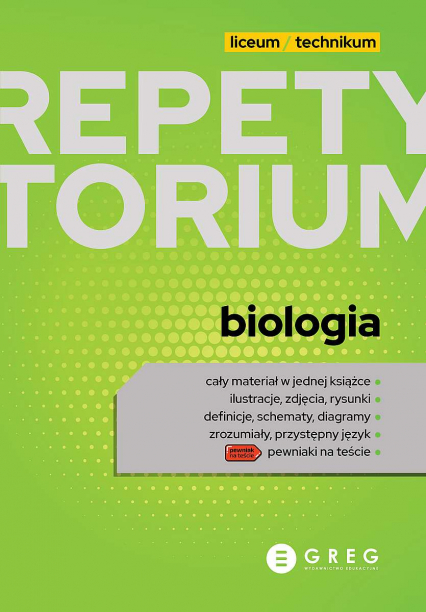 Biologia. Repetytorium liceum/technikum - Opracowanie Zbiorowe | okładka
