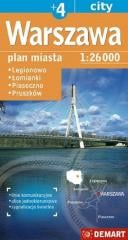 Plan miasta Warszawa +4 1:26 000 DEMART - Opracowanie Zbiorowe, Praca zbiorowa | okładka