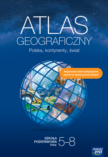 Geografia atlas Polska kontynenty świat klasy 5-8 szkoła podstawowa EDYCJA 2023-2025 -  | okładka