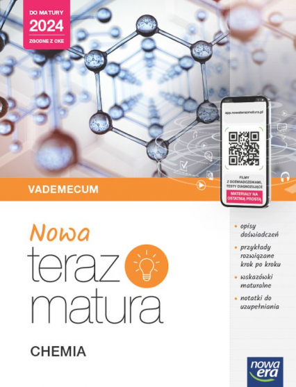 Teraz matura 2023 Chemia Vademecum zakres rozszerzony 2023/24 -  | okładka