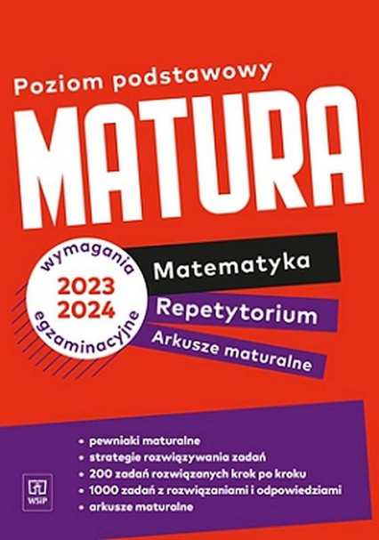 Nowe Repetytorium 2023 matematyka arkusze maturalne zakres podstawowy - Adam Makowski | okładka