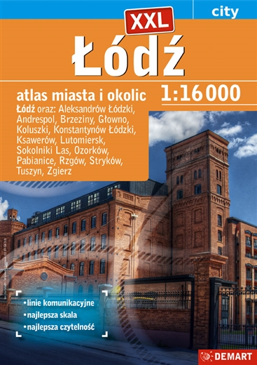 Łódź atlas miasta 1:16 000 + 15 miast - Opracowanie Zbiorowe | okładka