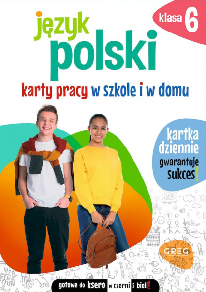 Język polski. Karty pracy w szkole i w domu. Klasa 6 -  | okładka
