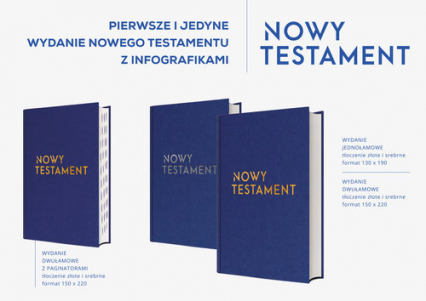 Nowy Testament z paginatorami (160 x 220) tłoczenie srebrne -  | okładka