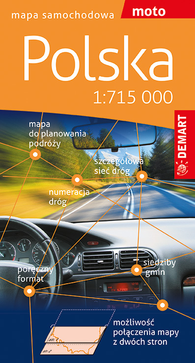 Polska. Mapa samochodowa 1 : 715 000 -  | okładka