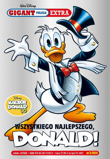 Wszystkiego najlepszego Donald. Tom 3/2024. Gigant Poleca Extra -  | okładka