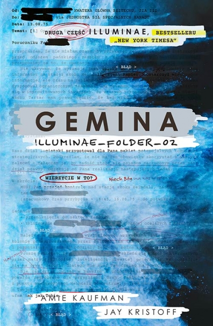 Gemina. Illuminae Folder_02  -  Amie Kaufman, Jay Kristoff  | okładka