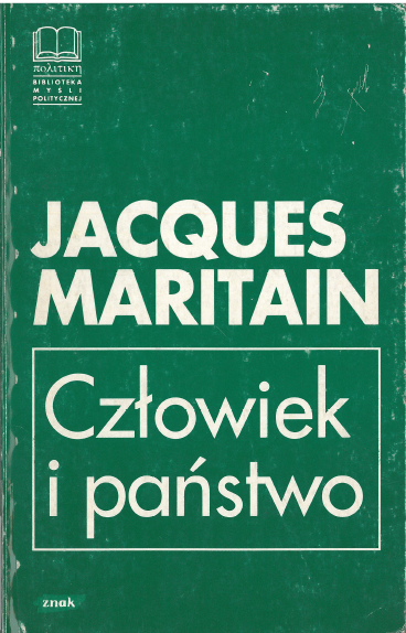 Człowiek i państwo - Jacques Maritain  | okładka