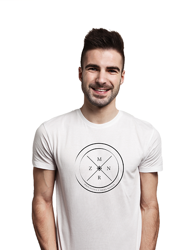 Koszulka "Mężczyzna z nieba rodem" - rozmiar XL (biała) - Dobroci.pl | okładka