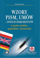Wzory pism, umów i innych dokumentów w języku polskim, angielskim i niemieckim - Iwona Kienzler | mała okładka