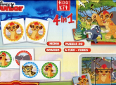 Puzzle EduKit 4w1 Król Lew - | mała okładka