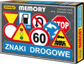 Znaki drogowe Memory Gra edukacyjna gra towarzyska -  | mała okładka