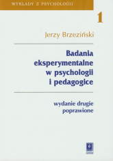 Badania eksperymentalne w psychologii i pedagogice - Brzeziński Jerzy M. | mała okładka