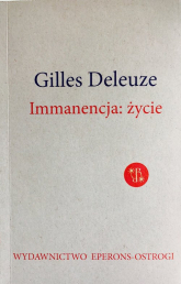 Immanencja życie - Deleuze Gilles | mała okładka
