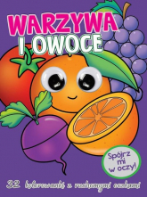 Kolorowanka z oczkami Warzywa i owoce - | mała okładka