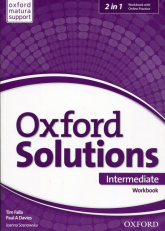 Oxford Solutions Intermediate Workbook + Online Practice Szkoła ponadgimnazjalna - Falla Tim, Paul Davies | mała okładka