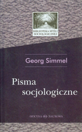 Pisma socjologiczne - Georg Simmel | mała okładka