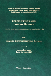 Ioannis Dantisci Epistulae Latinae, part 1, vol. 1 -  | mała okładka