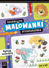 Edukacyjne malowanki przedszkolaka Rysuję zwierzęta - Olga Kłodnicka | mała okładka