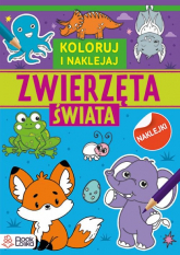 Zwierzęta świata Kolorowanki z naklejkami - Praca zbiorowa | mała okładka