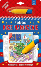 Radosne Boże Narodzenie. Malowanka z pisakiem wodnym - Opracowanie Zbiorowe | mała okładka