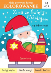 Zima ze Świętym Mikołajem 64 kolorowanki - Stefan Michałowski | mała okładka