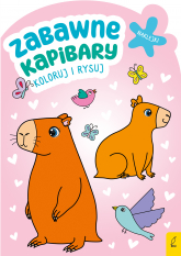 Zabawne kapibary. Koloruj i rysuj -  | mała okładka