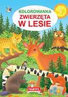 Zwierzęta w lesie kolorowanka - Jarosław Żukowski | mała okładka