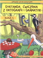 Dyktanda, ćwiczenia z ortografii i gramatyki. Klasa 4 - Wiesława Zaręba | mała okładka
