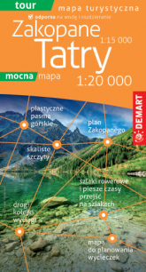 Tatry i Zakopane mapa turystyczna 1:20 000 - Opracowanie Zbiorowe | mała okładka