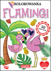 Flamingi. Kolorowanka z naklejkami - Katarzyna Salamon | mała okładka